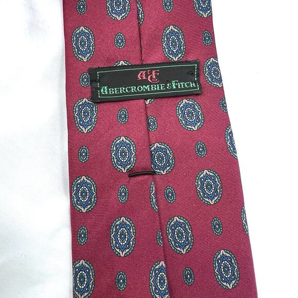 Vintage Lot Abercrombie Fitch Repp Red Blue Silk Neck Ties Mens English Preppy - Picture 6 of 11